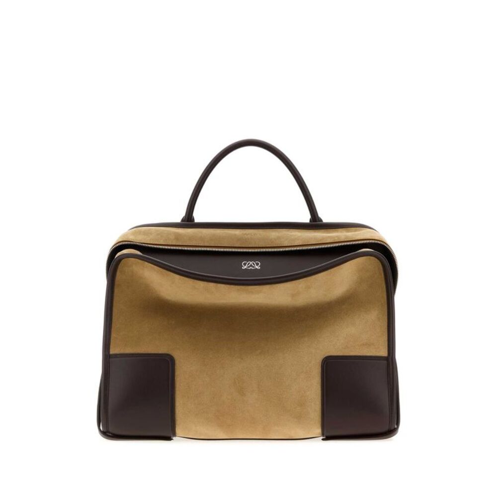 Loewe Men Two-Tone Suede And Leather Amazona 180 Xl Shopping Bag